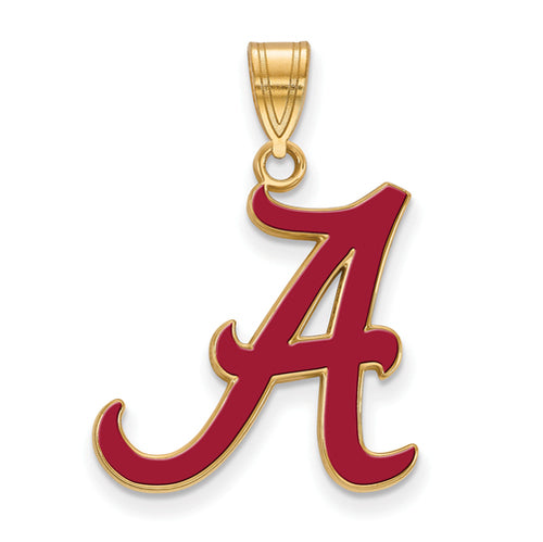 SS w/GP University of Alabama Large Enamel Pendant