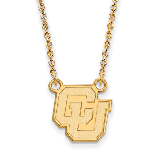 SS w/GP University of Colorado Small Pendant w/Necklace