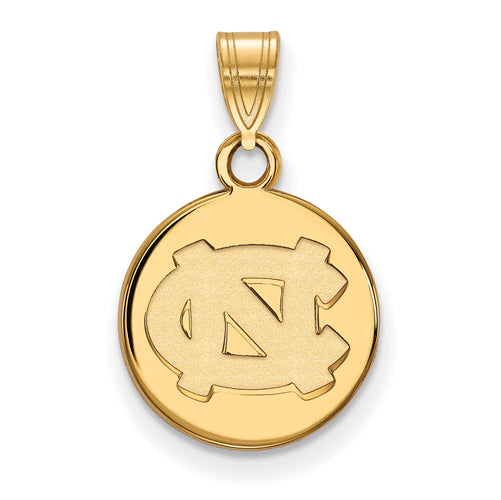 14ky University of North Carolina Small NC Logo Disc Pendant