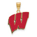 SS w/GP University of Wisconsin Large Enamel Pendant