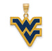 SS w/GP West Virginia University Large Enamel Pendant