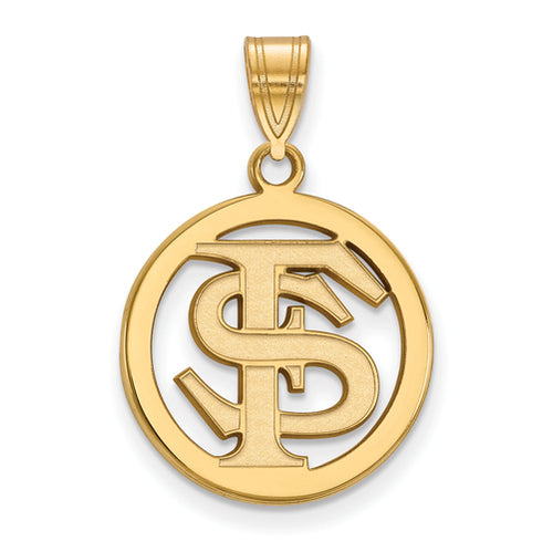 SS w/GP Florida State University Medium FS Pendant in Cir