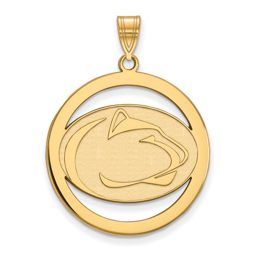 SS w/GP Penn State University XL Pendant in Circle