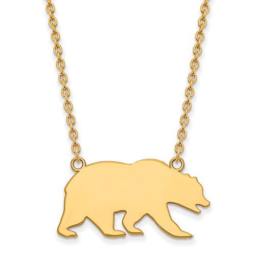 14ky Univ of California Berkeley Bear Large Pendant w/Necklace