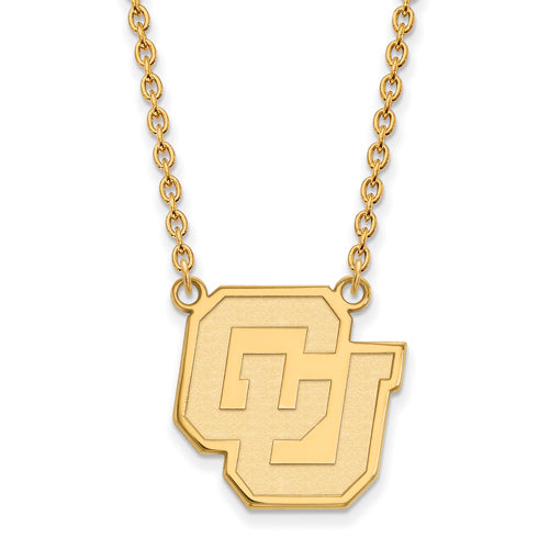 SS w/GP University of Colorado Large Pendant w/Necklace
