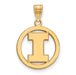 SS w/GP University of Illinois Med Pendant in Circle