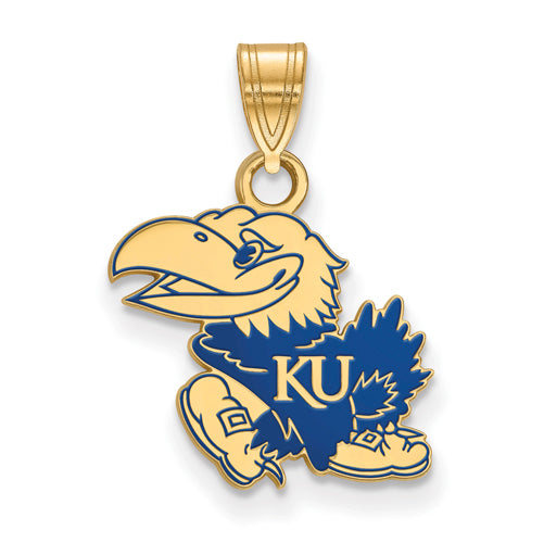 SS w/GP The University of Kansas Medium Enamel Pendant