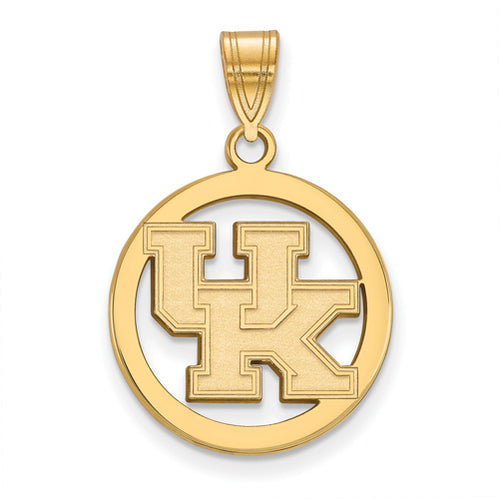 SS w/GP University of Kentucky Sm Pendant in Circle