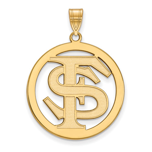 SS w/GP Florida State University XL FS Pendant in Circle