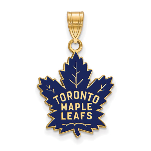 SS w/GP NHL Toronto Maple Leafs Large Enamel Pendant