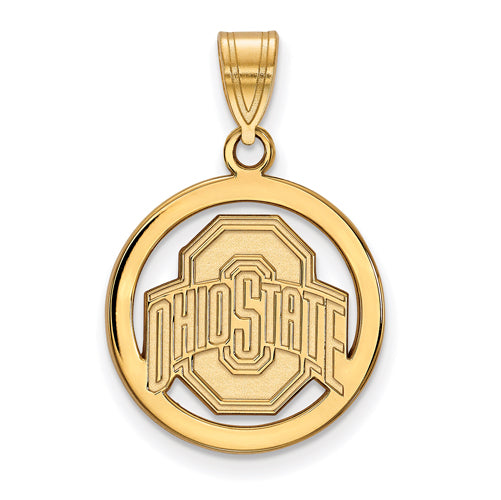 SS w/GP Ohio State U Med Buckeyes Logo Pendant in Circle