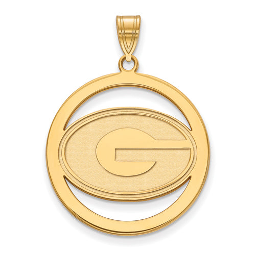SS w/GP University of Georgia L Pendant in Circle
