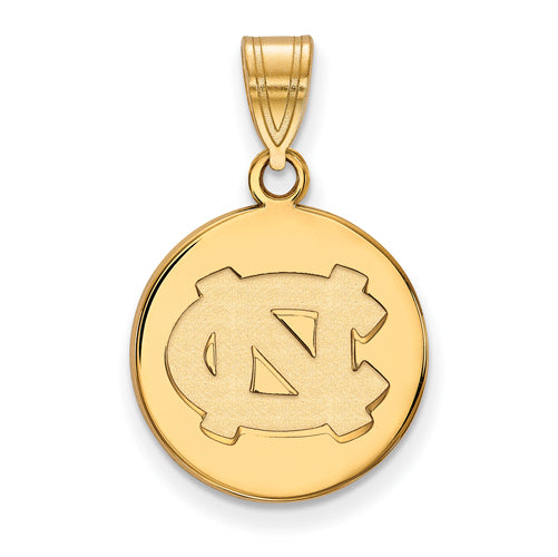 14ky University of North Carolina Medium NC Logo Disc Pendant