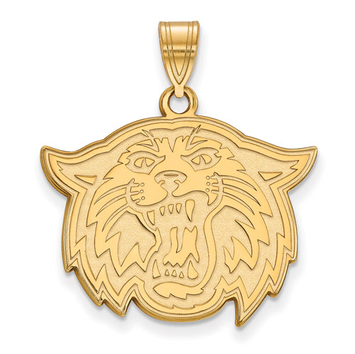 14ky Villanova University Large Wildcat Pendant