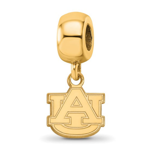 Silver Gold-plated Auburn University A-U XS Dangle Bead Charm