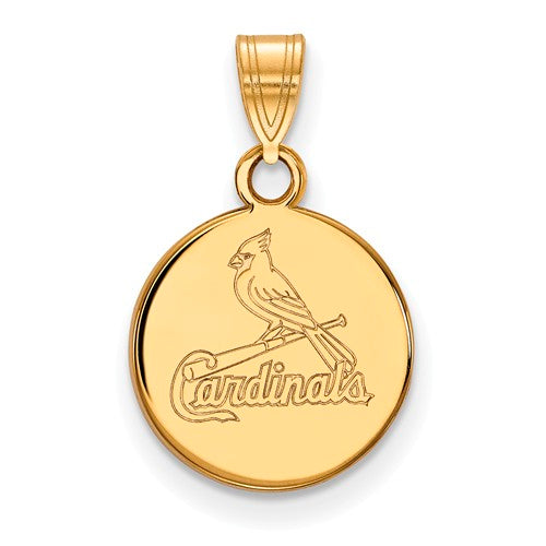 14ky MLB  St. Louis Cardinals Small Disc Pendant