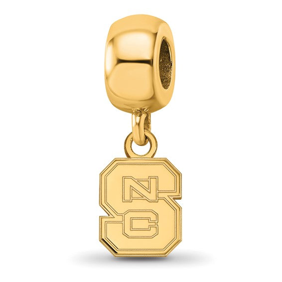 SS w/GP North Carolina State University N-C-S XS Dangle Bead Charm