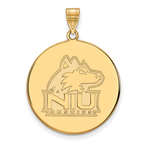 SS w/GP Northern Illinois U XL Disc Pendant