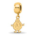 Sterling Silver Gold-plated LogoArt Syracuse University Mascot Small Dangle Bead Charm