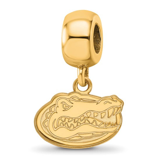 SS w/GP University of Florida Gator Extra Small Dangle Bead Charm