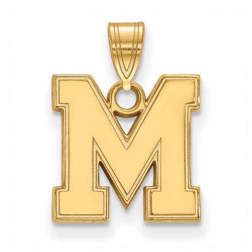 14ky University of Memphis M Small Pendant