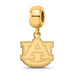 Silver Gold-plated Auburn Univ A-U Small Dangle Bead Charm