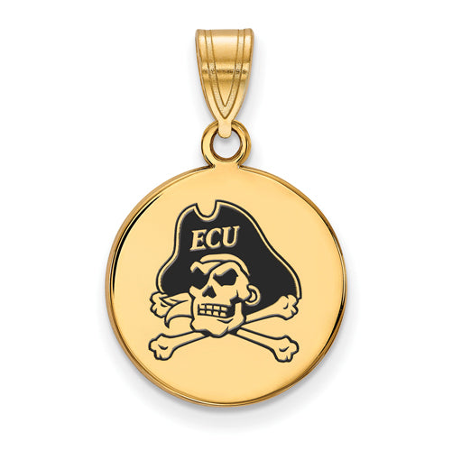 SS w/GP East Carolina University Med Enl Disc Pendant