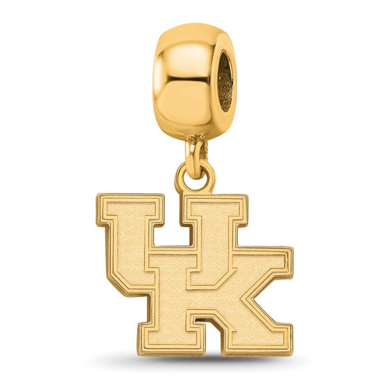 SS w/GP University of Ky U-K Small Dangle Bead Charm
