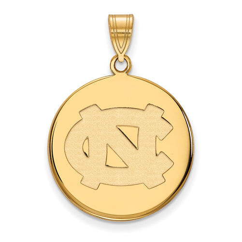 14ky University of North Carolina Large NC Logo Disc Pendant