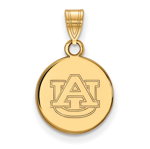 SS w/GP Auburn Univ Small Disc Pendant