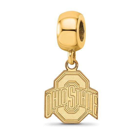 SS w/GP The Ohio State University Small Dangle Bead Charm