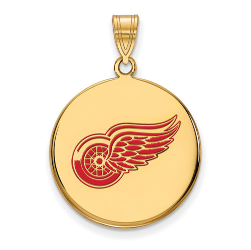 SS w/GP NHL Detroit Red Wings Lg Enl Disc Pendant