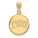 14ky Texas Christian University Medium TCU Disc Pendant