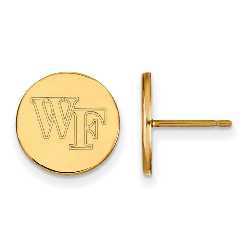 SS w/GP Wake Forest University Small WF Disc Earrings