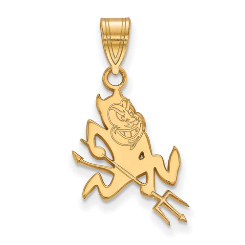 SS w/GP Arizona State University Medium Sun Devil Pendant