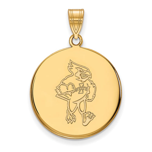 14ky Iowa State University Large "Cy the Cardinal" Pendant
