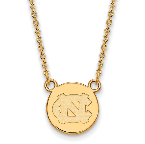 SS w/GP U of North Carolina Small NC Logo Disc w/Necklace
