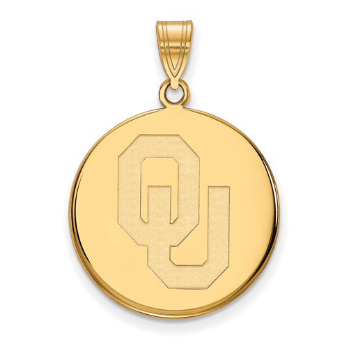 14ky University of Oklahoma Large Disc Pendant