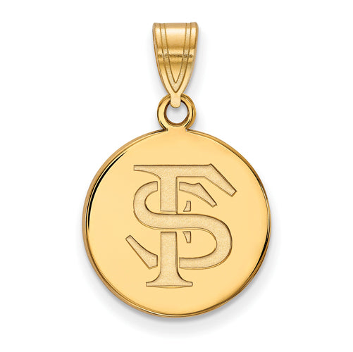 10ky Florida State University Medium Disc FS Pendant