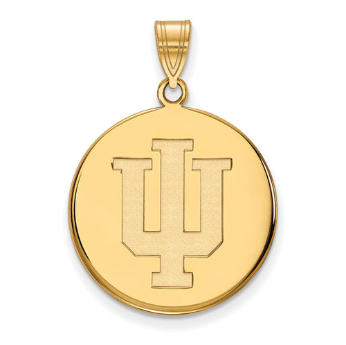 SS w/GP Indiana University Large Disc Pendant