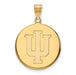 SS w/GP Indiana University Large Disc Pendant