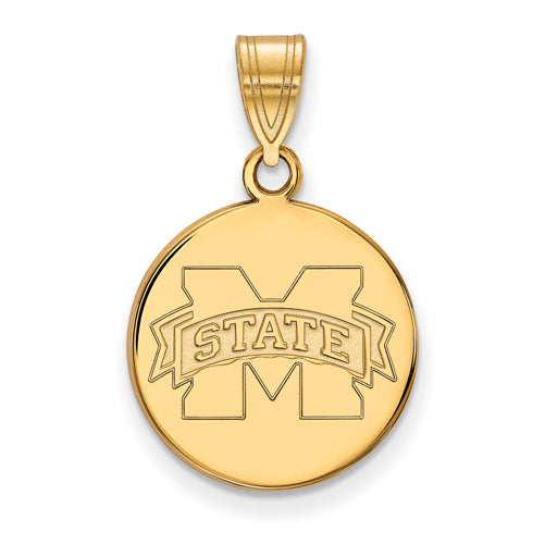 14ky Mississippi State University Medium M w/ STATE Disc Pendant