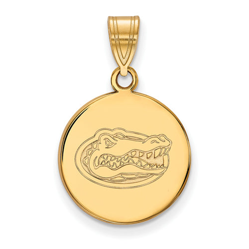 14ky University of Florida Medium Disc Pendant