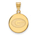 14ky University of Georgia Medium Disc Pendant