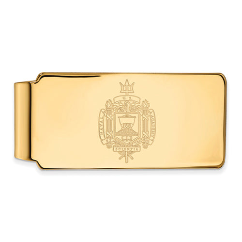 SS w/GP Navy Money Clip Crest