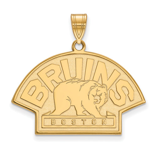 14ky NHL Boston Bruins Large Bear Pendant