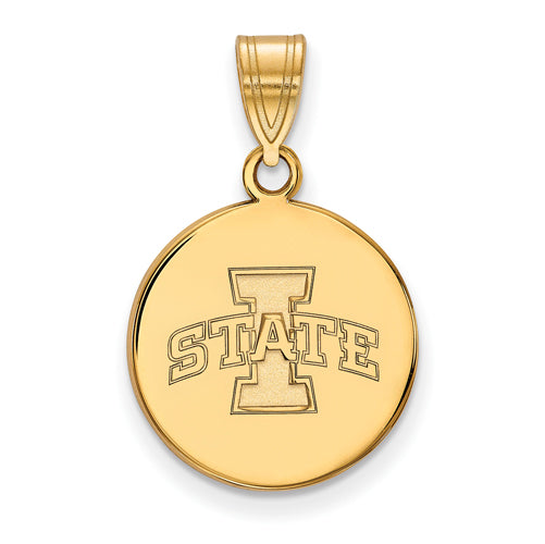 10ky Iowa State University Medium Disc Pendant