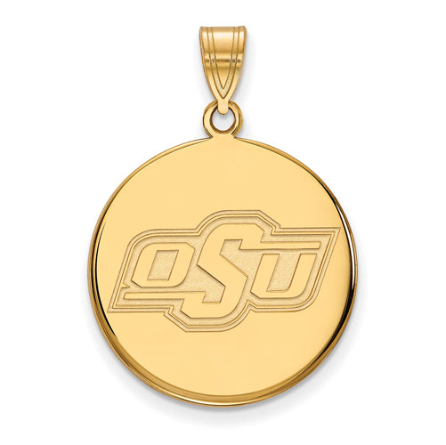 14ky Oklahoma State University Large Disc Pendant