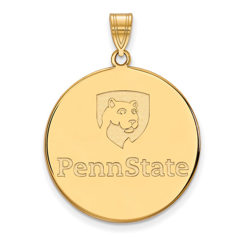 10ky Penn State University XL Shield Logo Disc Pendant