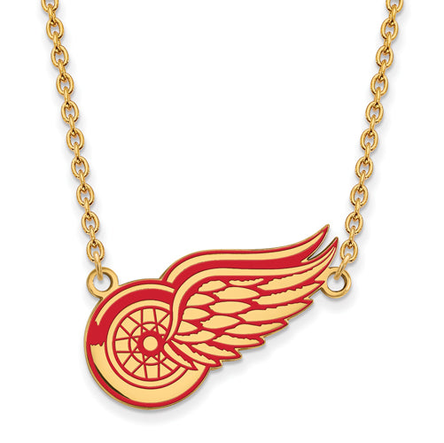 SS w/GP NHL Detroit Red Wings Lg Enl Pend w/Necklace